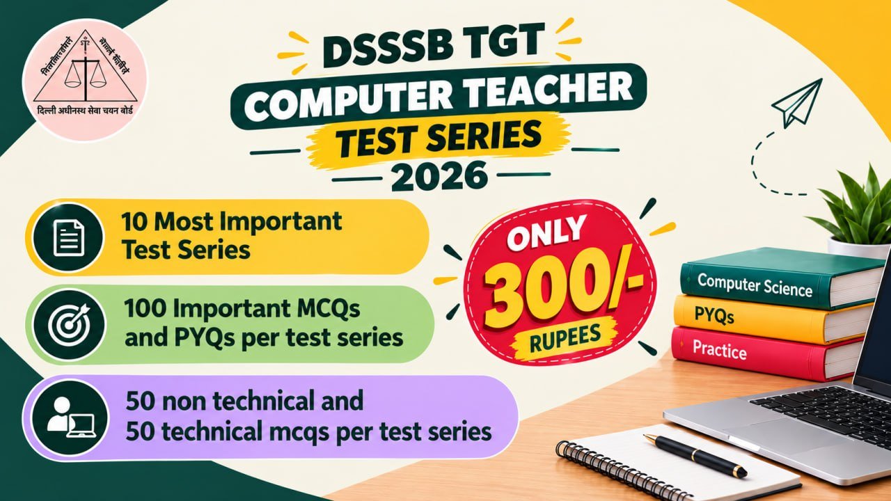 DSSSB TGT Computer Teacher Test Series 2026